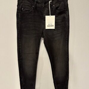 NWT Kancan Black Skinny Jeans Women’s Size 1/24 Ankle Skinny Midrise